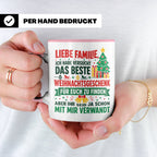 Lustige Tasse Weihnachten Familie Spruch, Bestes Geschenkide – Rosa [farbe:rosa]