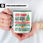Lustige Tasse Weihnachten Familie Spruch, Bestes Geschenkide – Grün [farbe:grün]