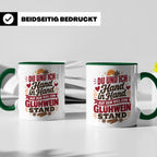 Glühwein Tasse Du und Ich Hand in Hand, lustiger Spruch Weih – Grün [farbe:grün]
