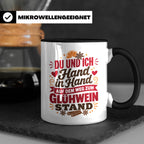 Glühwein Tasse Du und Ich Hand in Hand, lustiger Spruch Weih – Schwarz [farbe:schwarz]
