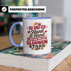 Glühwein Tasse Du und Ich Hand in Hand, lustiger Spruch Weih – Blau [farbe:blau]