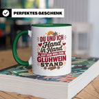 Glühwein Tasse Du und Ich Hand in Hand, lustiger Spruch Weih – Grün [farbe:grün]
