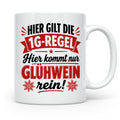 Glühwein Tasse 1G Regel, lustiger Weihnachtsmarkt Becher, Ge – Weiß [farbe:weiß]