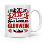 Glühwein Tasse 1G Regel, lustiger Weihnachtsmarkt Becher, Ge – Weiß [farbe:weiß]