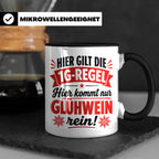 Glühwein Tasse 1G Regel, lustiger Weihnachtsmarkt Becher, Ge – Schwarz [farbe:schwarz]