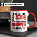 Glühwein Tasse 1G Regel, lustiger Weihnachtsmarkt Becher, Ge – Rot [farbe:rot]