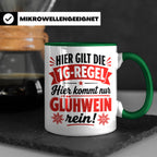 Glühwein Tasse 1G Regel, lustiger Weihnachtsmarkt Becher, Ge – Grün [farbe:grün]