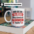 Glühwein Tasse 1G Regel, lustiger Weihnachtsmarkt Becher, Ge – Weiß [farbe:weiß]