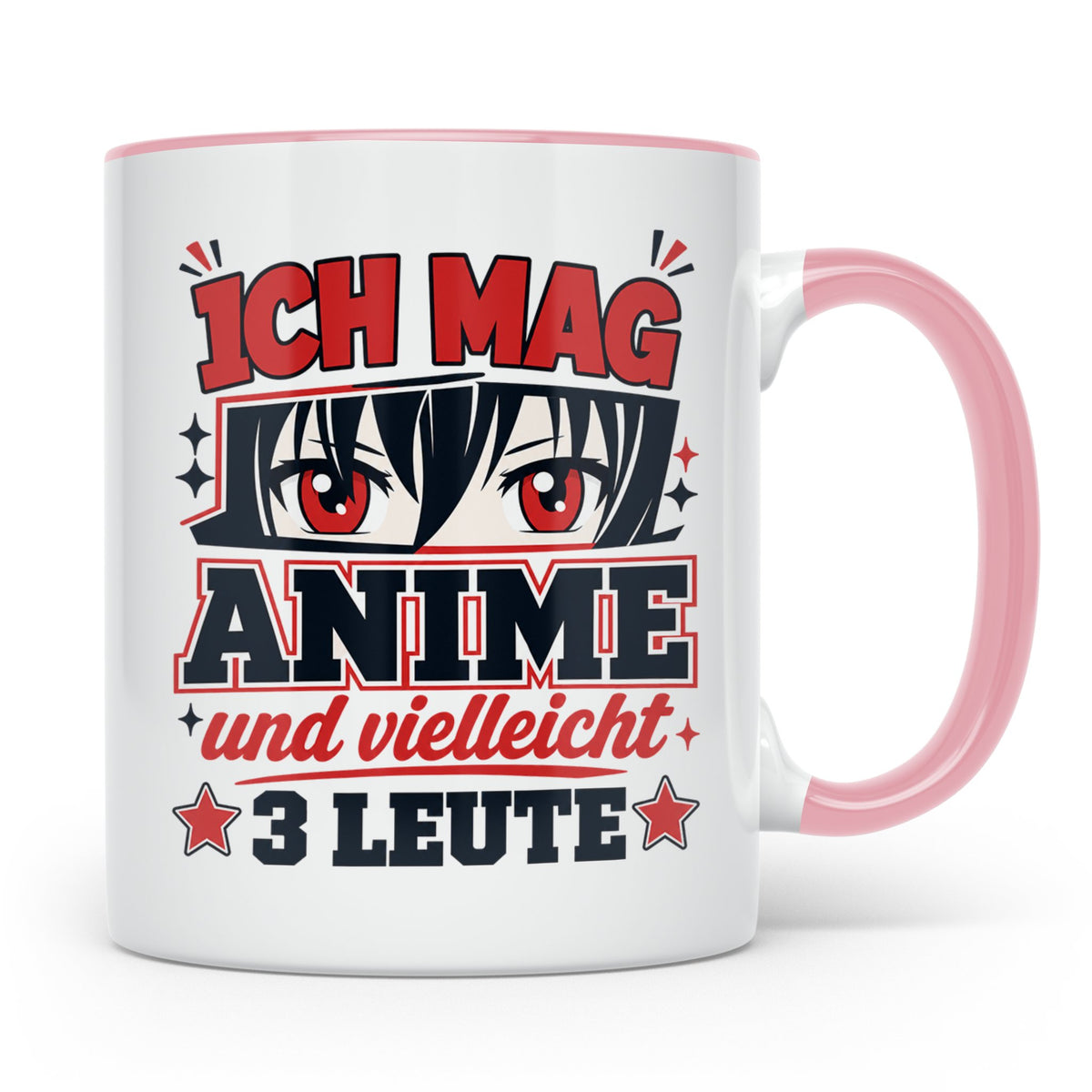 Anime Tasse mit Spruch Ich mag Anime und vielleicht 3 Leute, – Rosa [farbe:rosa]