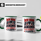 Anime Tasse mit Spruch Ich mag Anime und vielleicht 3 Leute, – Grün [farbe:grün]