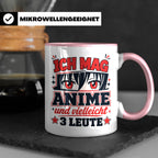 Anime Tasse mit Spruch Ich mag Anime und vielleicht 3 Leute, – Rosa [farbe:rosa]
