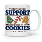 Technischer Support Tasse Cookies entfernen lustig Geschenki – Weiß [farbe:weiß]