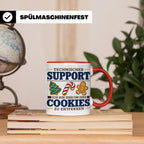 Technischer Support Tasse Cookies entfernen lustig Geschenki – Rot [farbe:rot]