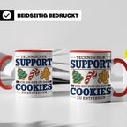 Technischer Support Tasse Cookies entfernen lustig Geschenki – Rot [farbe:rot]