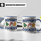Technischer Support Tasse Cookies entfernen lustig Geschenki – Blau [farbe:blau]