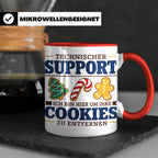 Technischer Support Tasse Cookies entfernen lustig Geschenki – Rot [farbe:rot]
