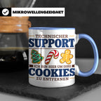 Technischer Support Tasse Cookies entfernen lustig Geschenki – Blau [farbe:blau]