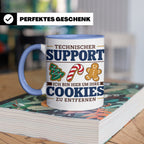 Technischer Support Tasse Cookies entfernen lustig Geschenki – Blau [farbe:blau]