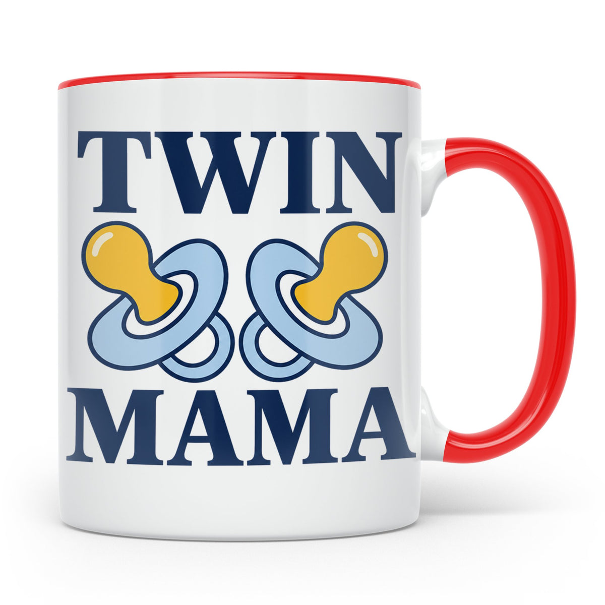 Zwillingsmama Tasse für Jungen, Geschenk für werdende Mutter – Rot [farbe:rot]
