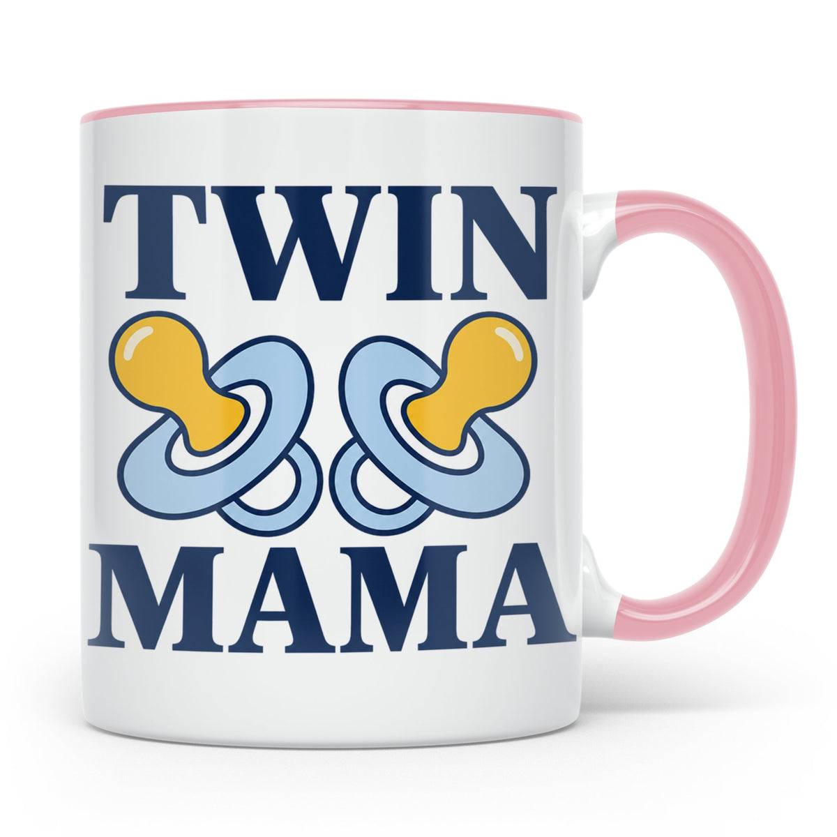 Zwillingsmama Tasse für Jungen, Geschenk für werdende Mutter – Rosa [farbe:rosa]
