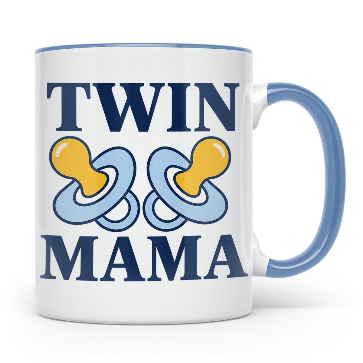 Zwillingsmama Tasse für Jungen, Geschenk für werdende Mutter – Blau [farbe:blau]