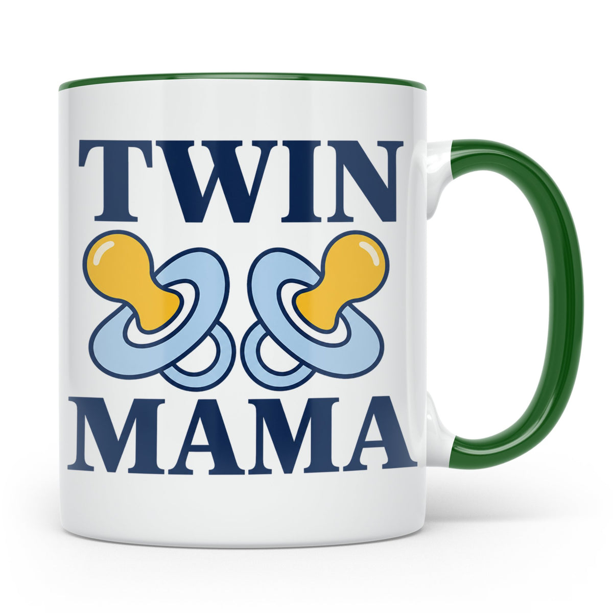 Zwillingsmama Tasse für Jungen, Geschenk für werdende Mutter – Grün [farbe:grün]