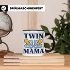 Zwillingsmama Tasse für Jungen, Geschenk für werdende Mutter – Schwarz [farbe:schwarz]