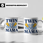 Zwillingsmama Tasse für Jungen, Geschenk für werdende Mutter – Weiß [farbe:weiß]
