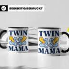Zwillingsmama Tasse für Jungen, Geschenk für werdende Mutter – Schwarz [farbe:schwarz]