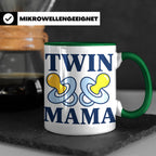 Zwillingsmama Tasse für Jungen, Geschenk für werdende Mutter – Grün [farbe:grün]