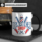 Barber Tasse mit Barber Shop Logo | Geschenk für Friseur & B – Schwarz [farbe:schwarz]