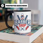 Barber Tasse mit Barber Shop Logo | Geschenk für Friseur & B – Schwarz [farbe:schwarz]