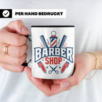 Barber Tasse mit Barber Shop Logo | Geschenk für Friseur & B – Schwarz [farbe:schwarz]