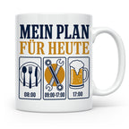 Handwerker Tasse Mein Plan für Heute lustiger Spruch für Sch – Weiß [farbe:weiß]