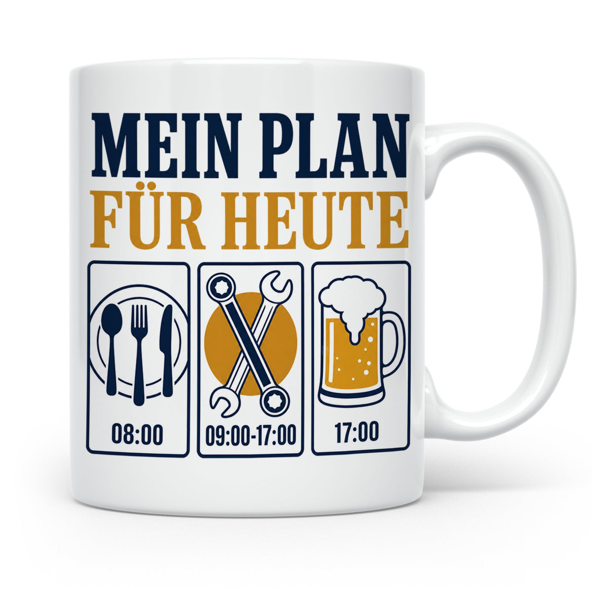 Handwerker Tasse Mein Plan für Heute lustiger Spruch für Sch – Weiß [farbe:weiß]