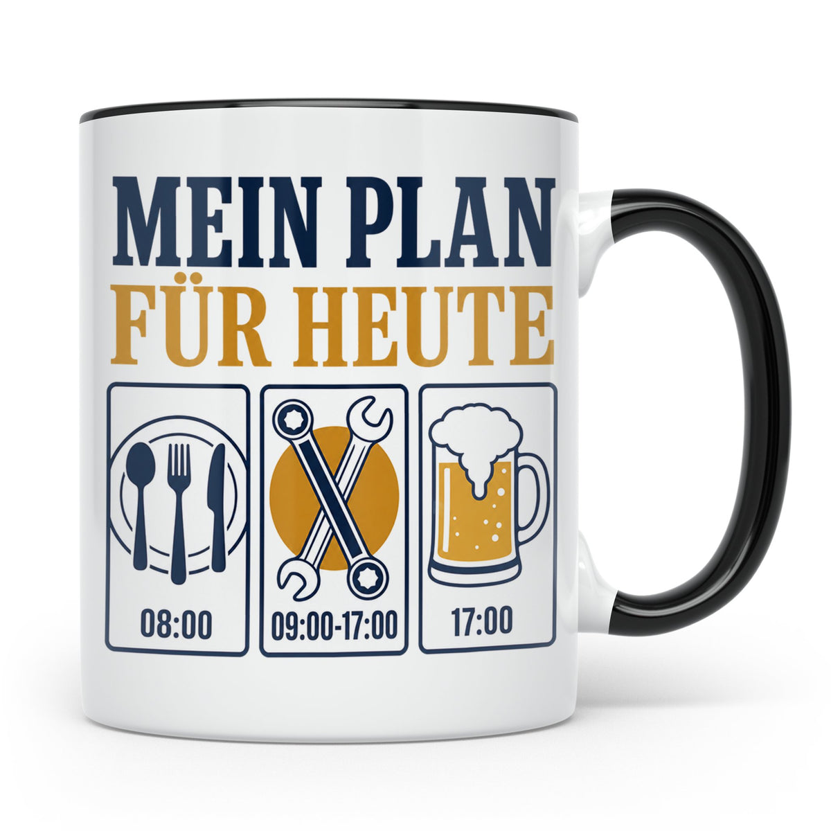Handwerker Tasse Mein Plan für Heute lustiger Spruch für Sch – Schwarz [farbe:schwarz]
