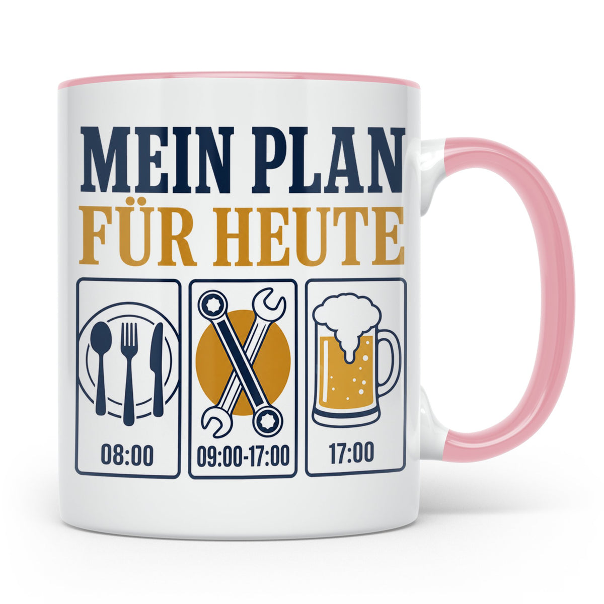 Handwerker Tasse Mein Plan für Heute lustiger Spruch für Sch – Rosa [farbe:rosa]