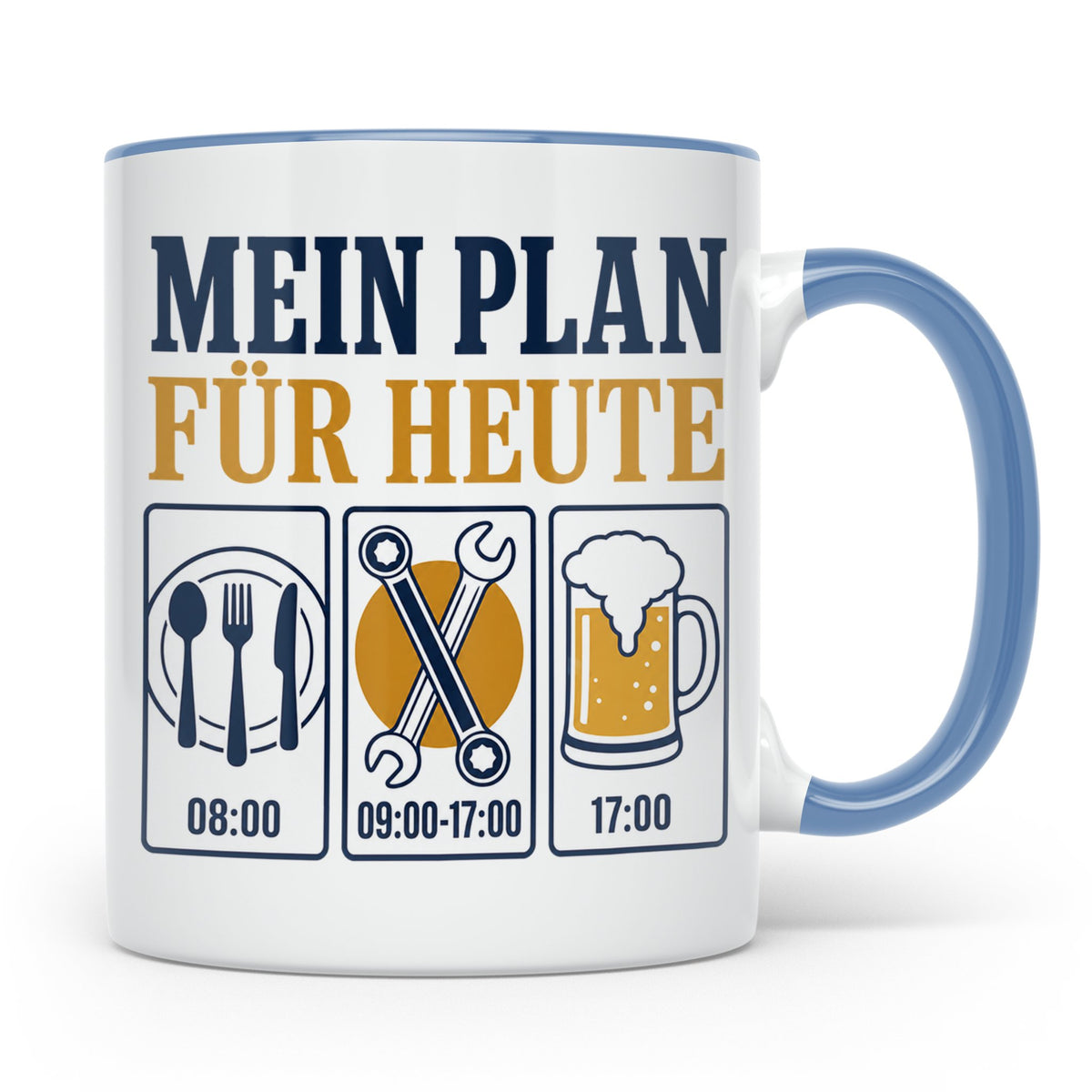 Handwerker Tasse Mein Plan für Heute lustiger Spruch für Sch – Blau [farbe:blau]