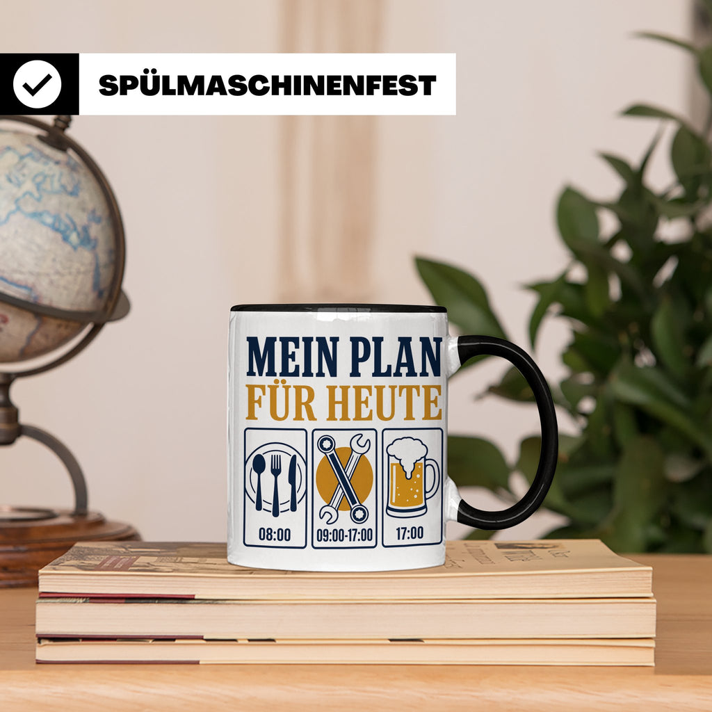 Handwerker Tasse Mein Plan für Heute lustiger Spruch für Sch – Schwarz [farbe:schwarz]