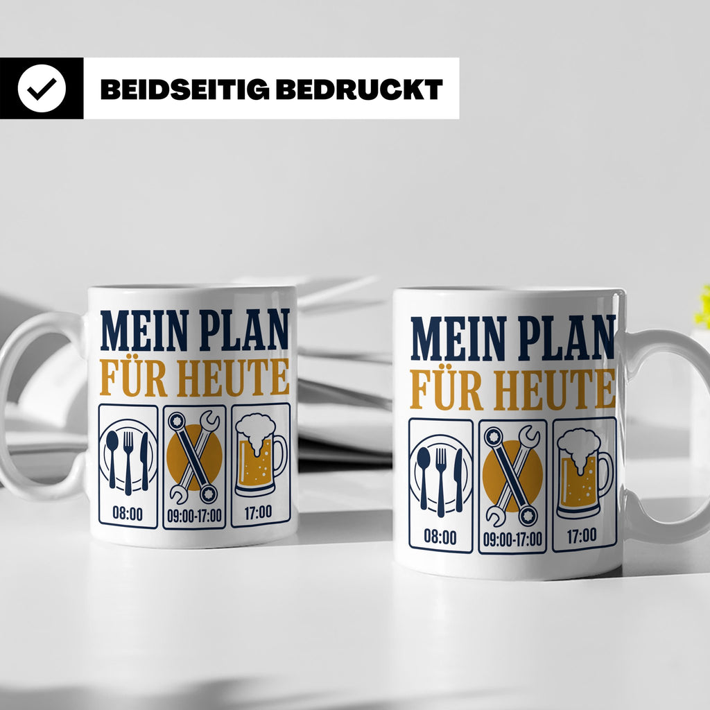 Handwerker Tasse Mein Plan für Heute lustiger Spruch für Sch – Weiß [farbe:weiß]