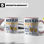 Handwerker Tasse Mein Plan für Heute lustiger Spruch für Sch – Rosa [farbe:rosa]