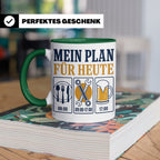 Handwerker Tasse Mein Plan für Heute lustiger Spruch für Sch – Grün [farbe:grün]