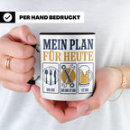 Handwerker Tasse Mein Plan für Heute lustiger Spruch für Sch – Schwarz [farbe:schwarz]