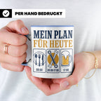 Handwerker Tasse Mein Plan für Heute lustiger Spruch für Sch – Blau [farbe:blau]