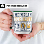 Handwerker Tasse Mein Plan für Heute lustiger Spruch für Sch – Grün [farbe:grün]