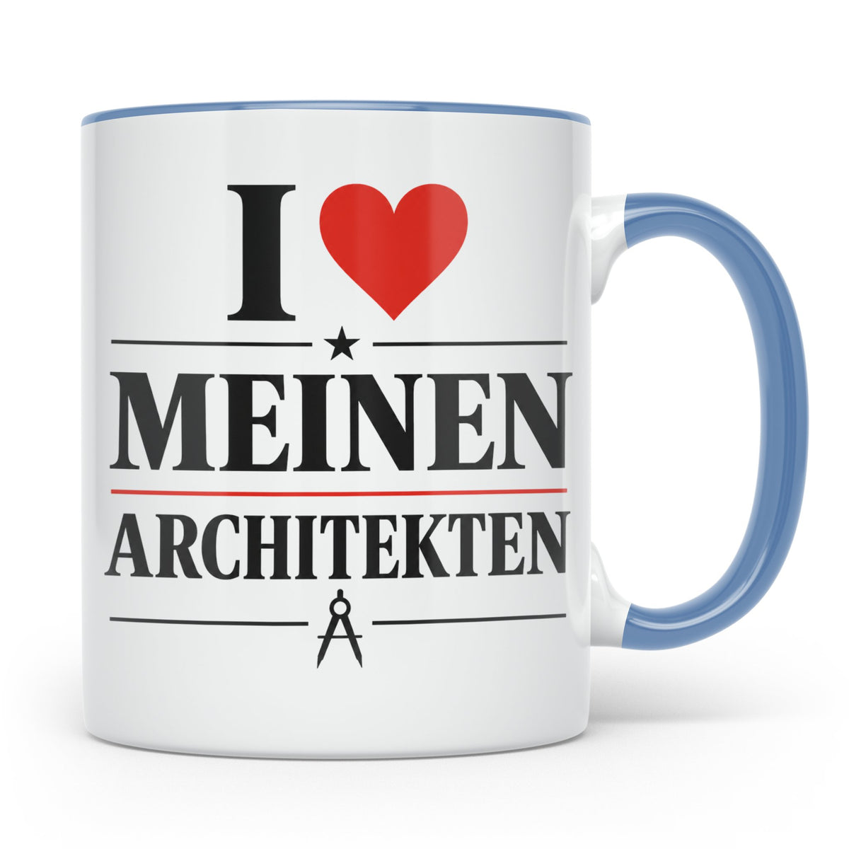 Architekt Tasse I love meinen Architekten Kaffeetasse Gesche – Blau [farbe:blau]
