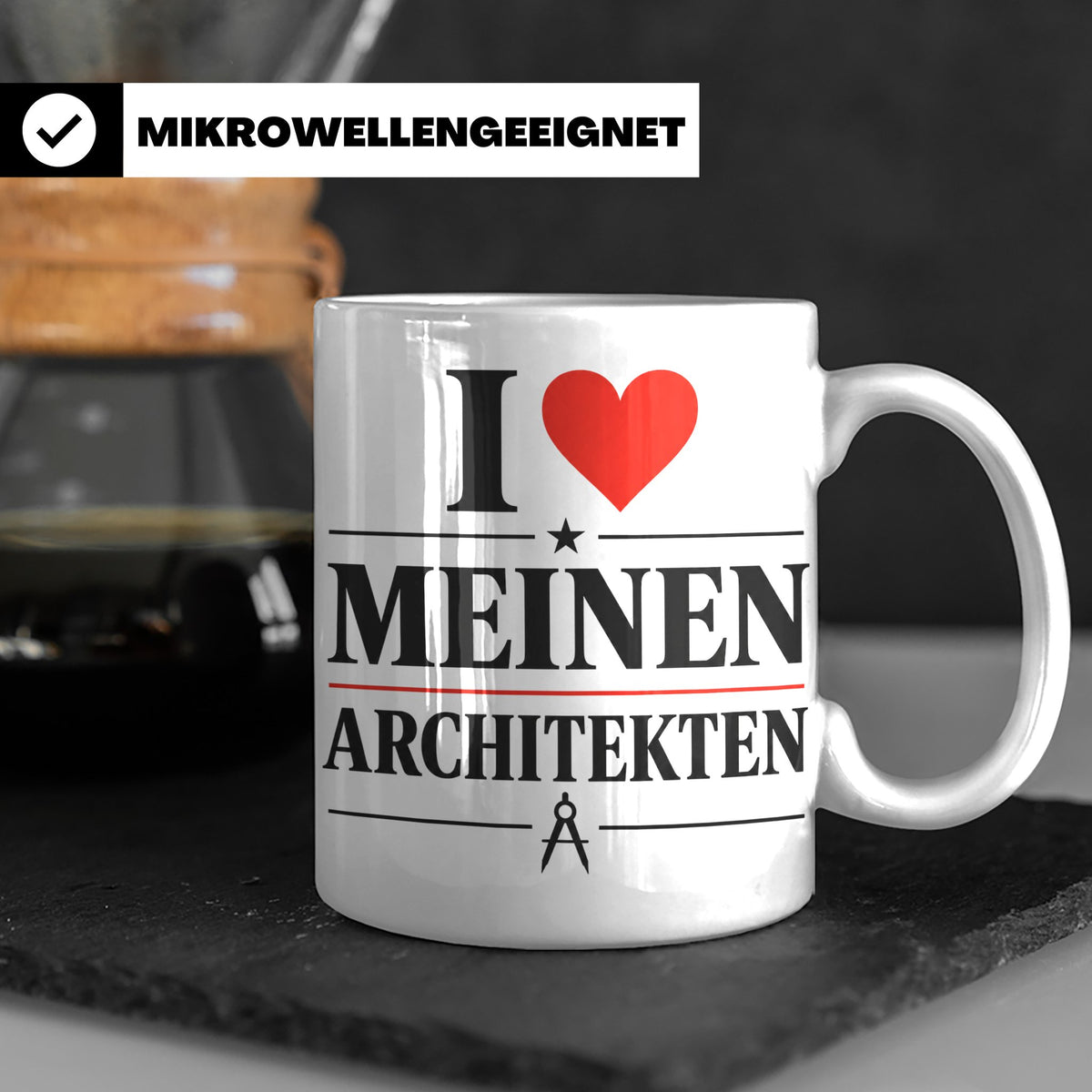 Architekt Tasse I love meinen Architekten Kaffeetasse Gesche – Weiß [farbe:weiß]