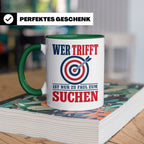 Bogenschießen Tasse mit Spruch Wer trifft ist zu faul zum Su – Grün [farbe:grün]