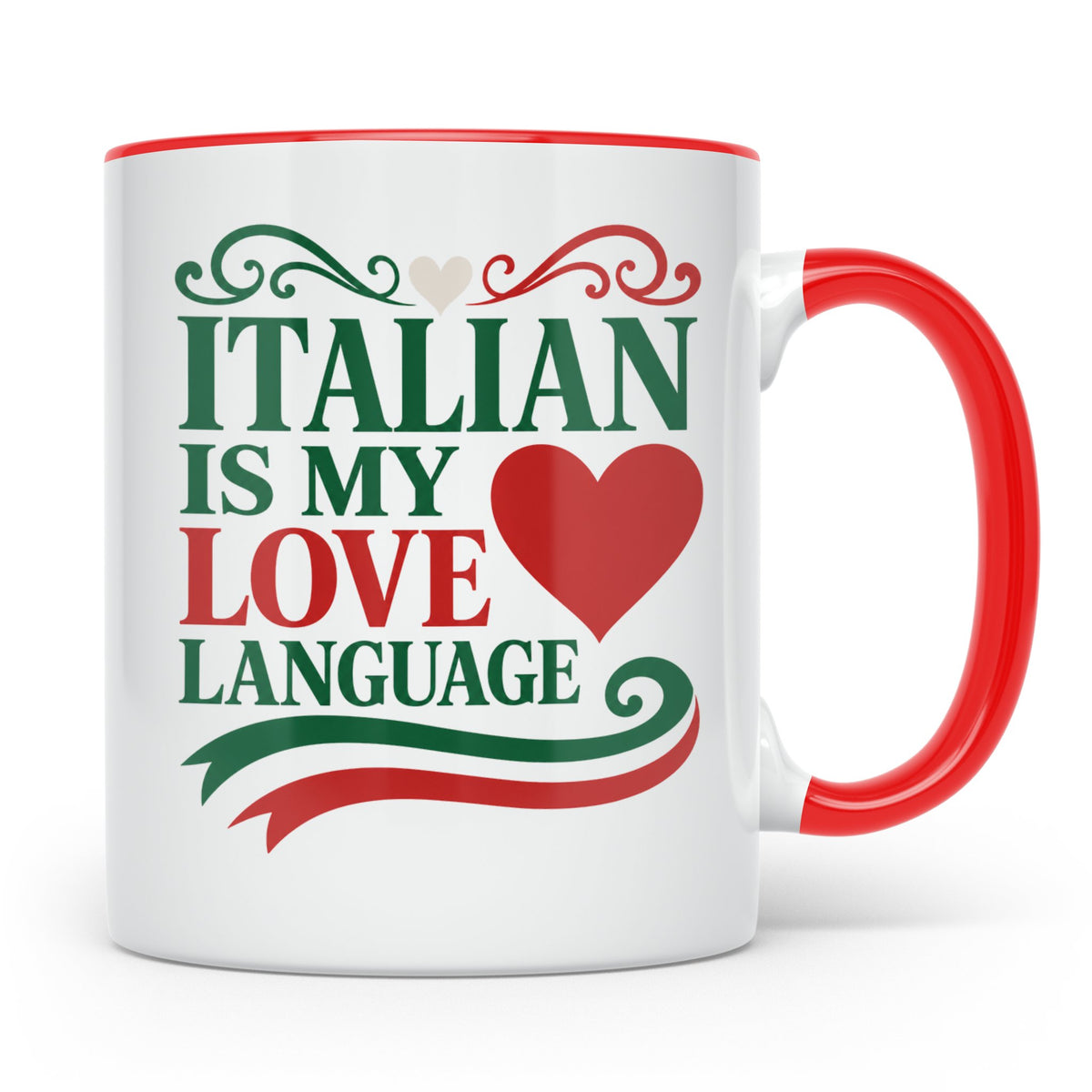 Italien Tasse Italian is my Love Language Spruch, Geschenk f – Rot [farbe:rot]