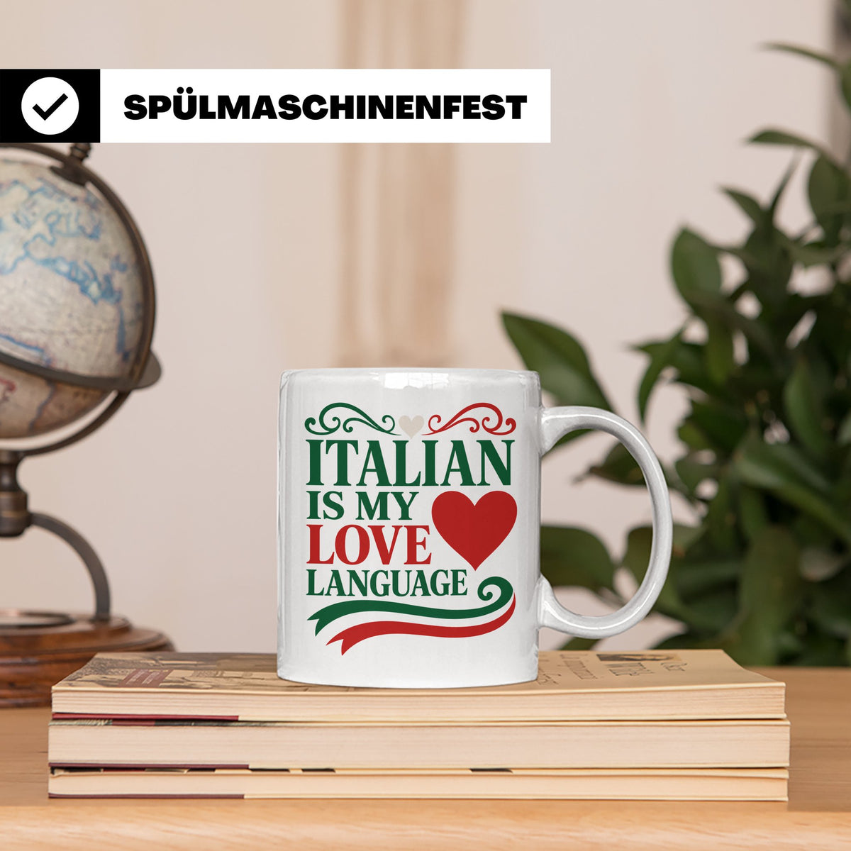 Italien Tasse Italian is my Love Language Spruch, Geschenk f – Weiß [farbe:weiß]
